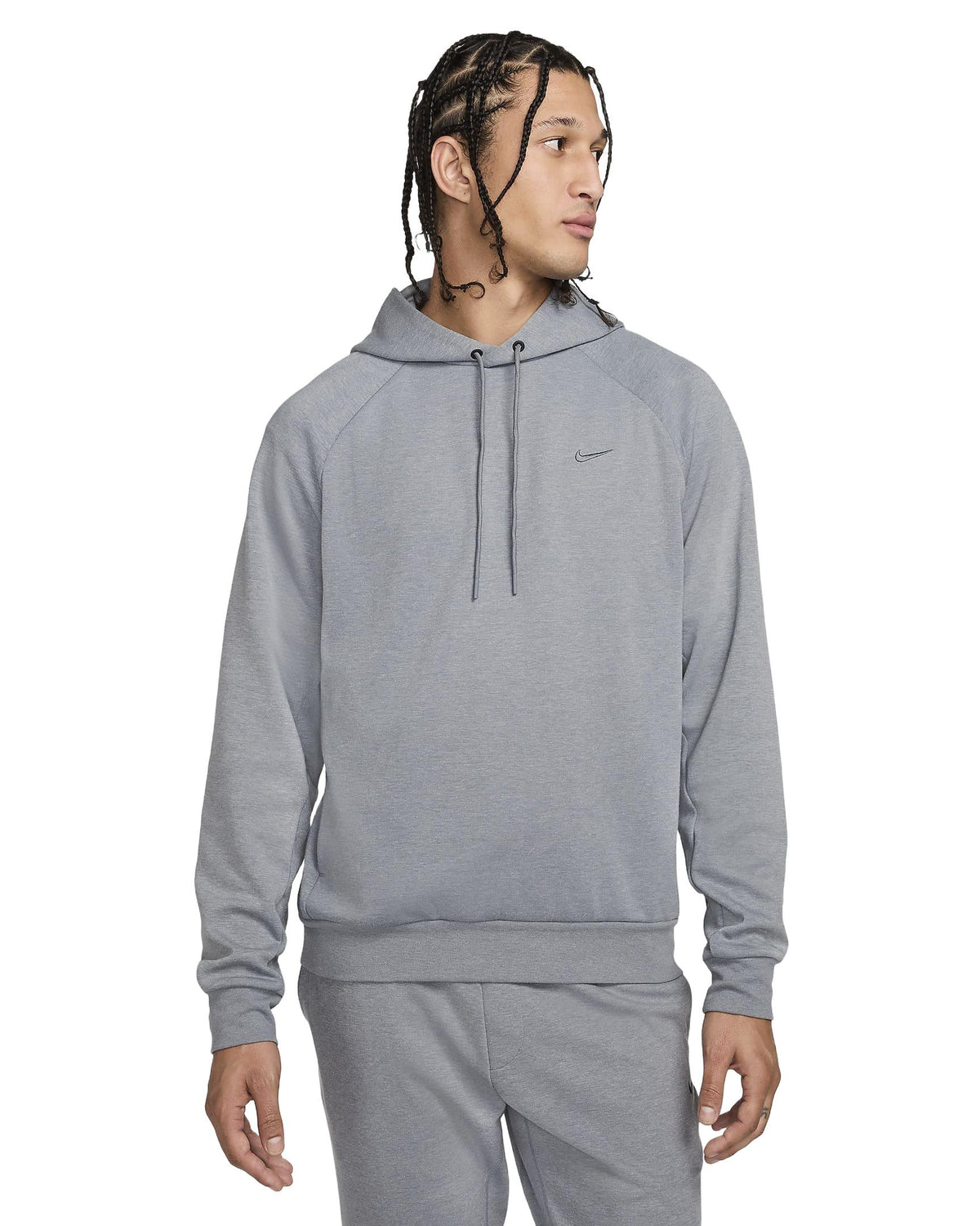 Nike Primary Fleece Men's Dri-FIT UV Pullover Performance Hoodie - Cool Grey / Heather