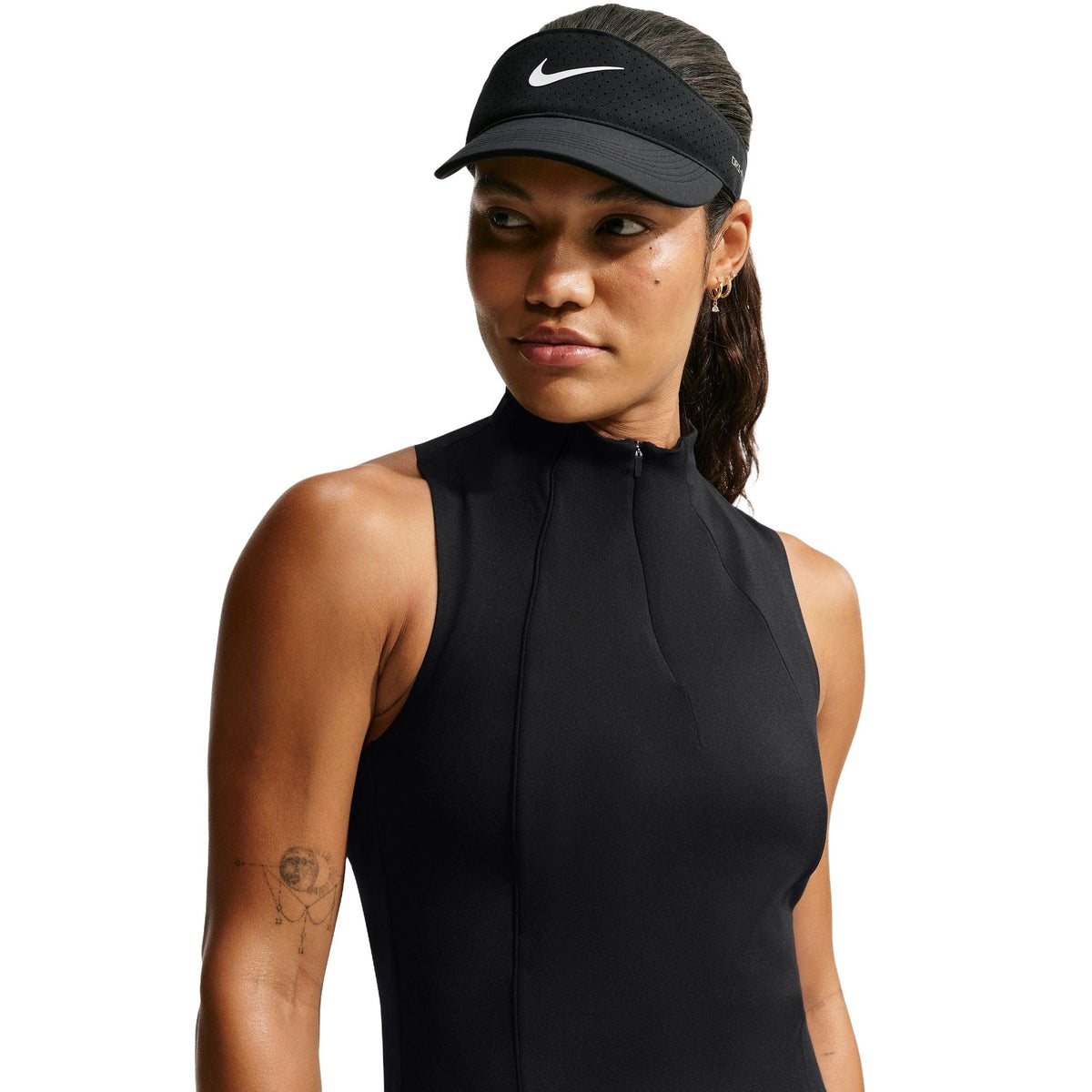 Nike Signature Series Women's Dri-FIT Sleeveless Golf Polo - Black / white