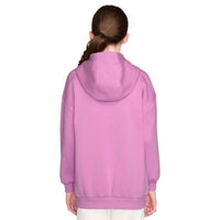 Nike Sportswear Club Fleece Big Kids' Oversized Pullover Hoodie - Light Magenta / White