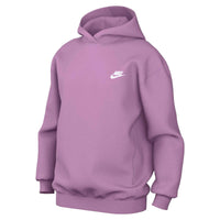 Nike Sportswear Club Fleece Big Kids' Oversized Pullover Hoodie - Light Magenta / White