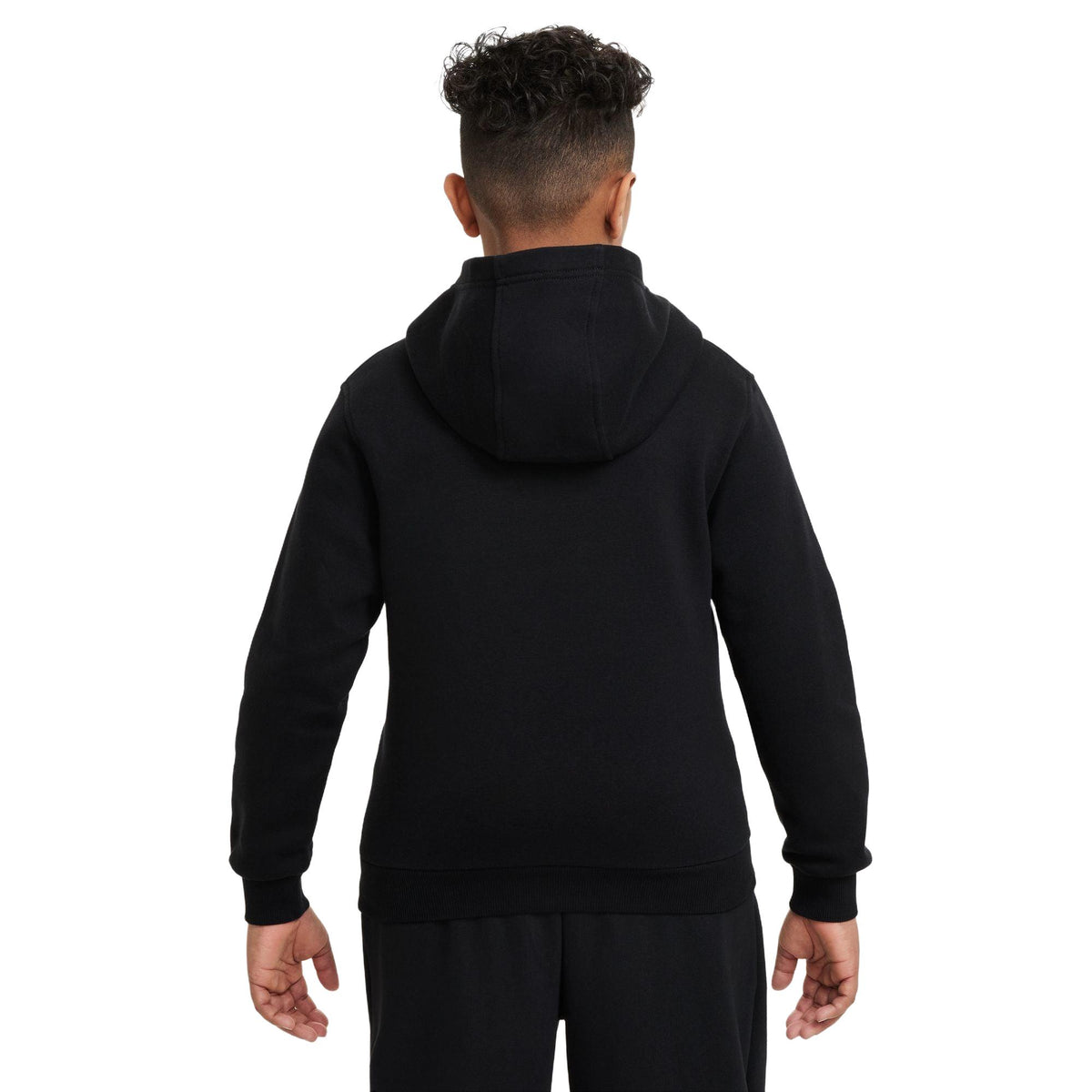 Nike Sportswear Club Fleece Big Kids' Pullover Hoodie - Black / White