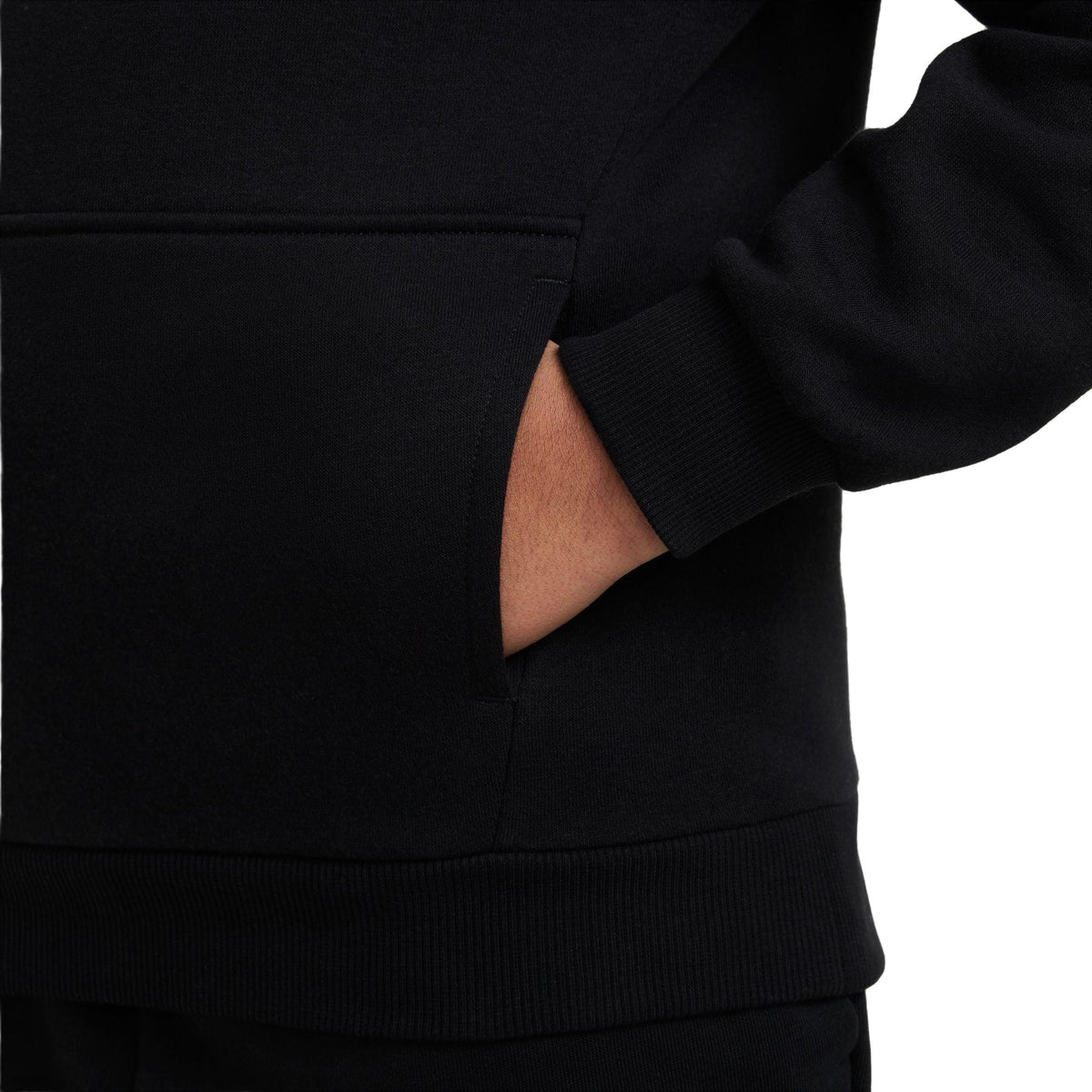 Nike Sportswear Club Fleece Big Kids' Pullover Hoodie - Black / White