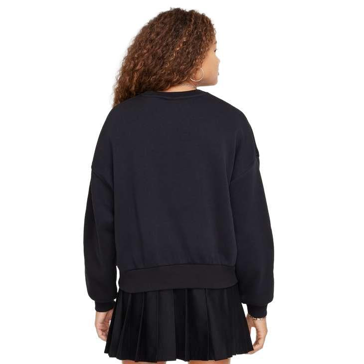 Nike Sportswear Club Fleece Girls' Boxy Crew-Neck Sweatshirt - Black / White