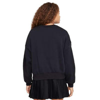 Nike Sportswear Club Fleece Girls' Boxy Crew-Neck Sweatshirt - Black / White