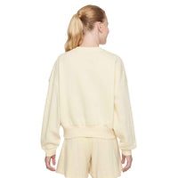 Nike Sportswear Club Fleece Girls' Boxy Crew-Neck Sweatshirt - Soft Pearl / White