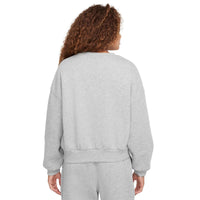 Nike Sportswear Club Fleece Girls' Boxy Crew-Neck Sweatshirt - Dark Grey Heather / White