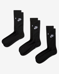 Nike Sportswear Everyday Essential Crew Socks (3 Pairs) - Black / White