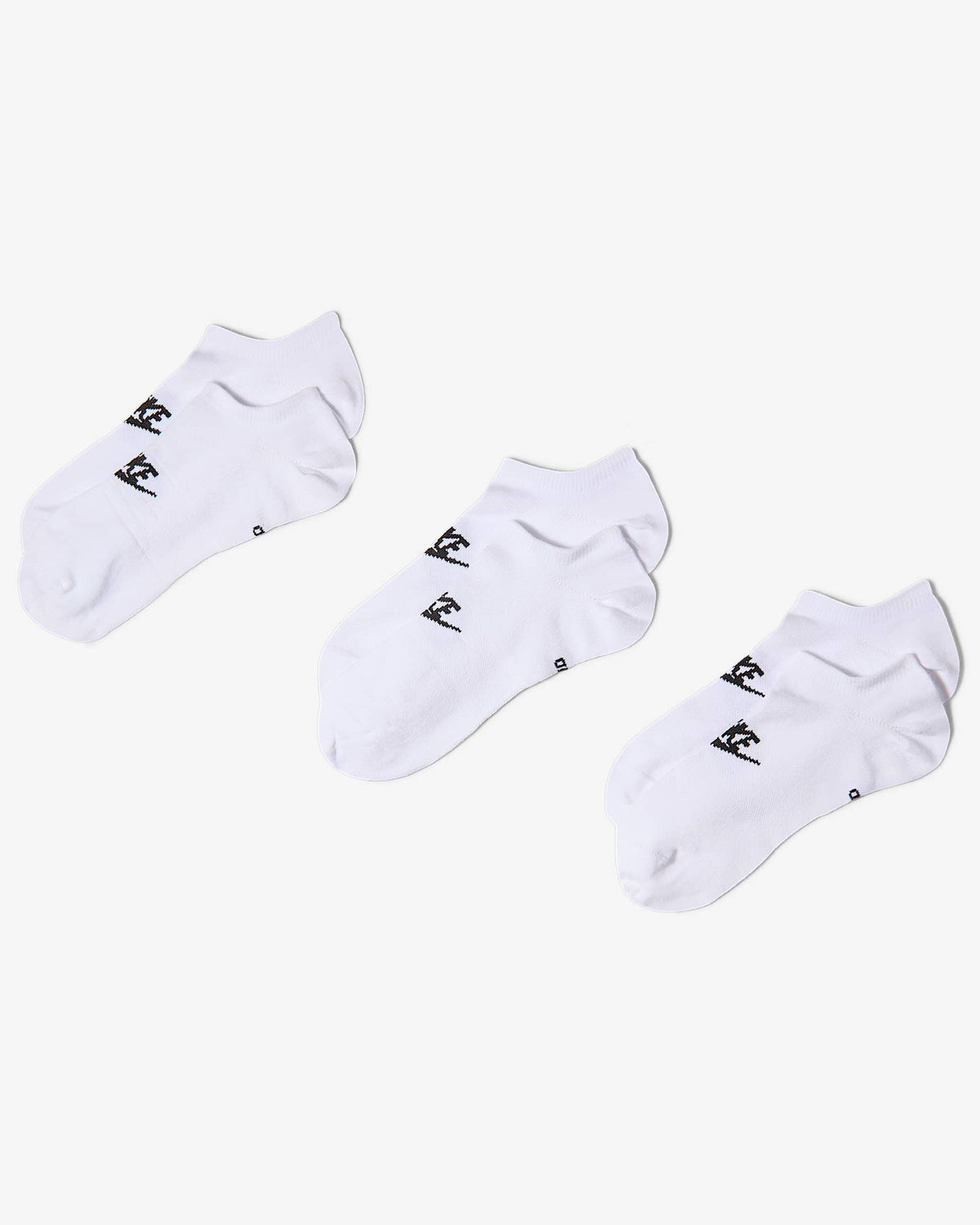Nike Sportswear Everyday Essential No-Show Socks (3 Pairs) - White / Black