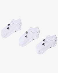 Nike Sportswear Everyday Essential No-Show Socks (3 Pairs) - White / Black