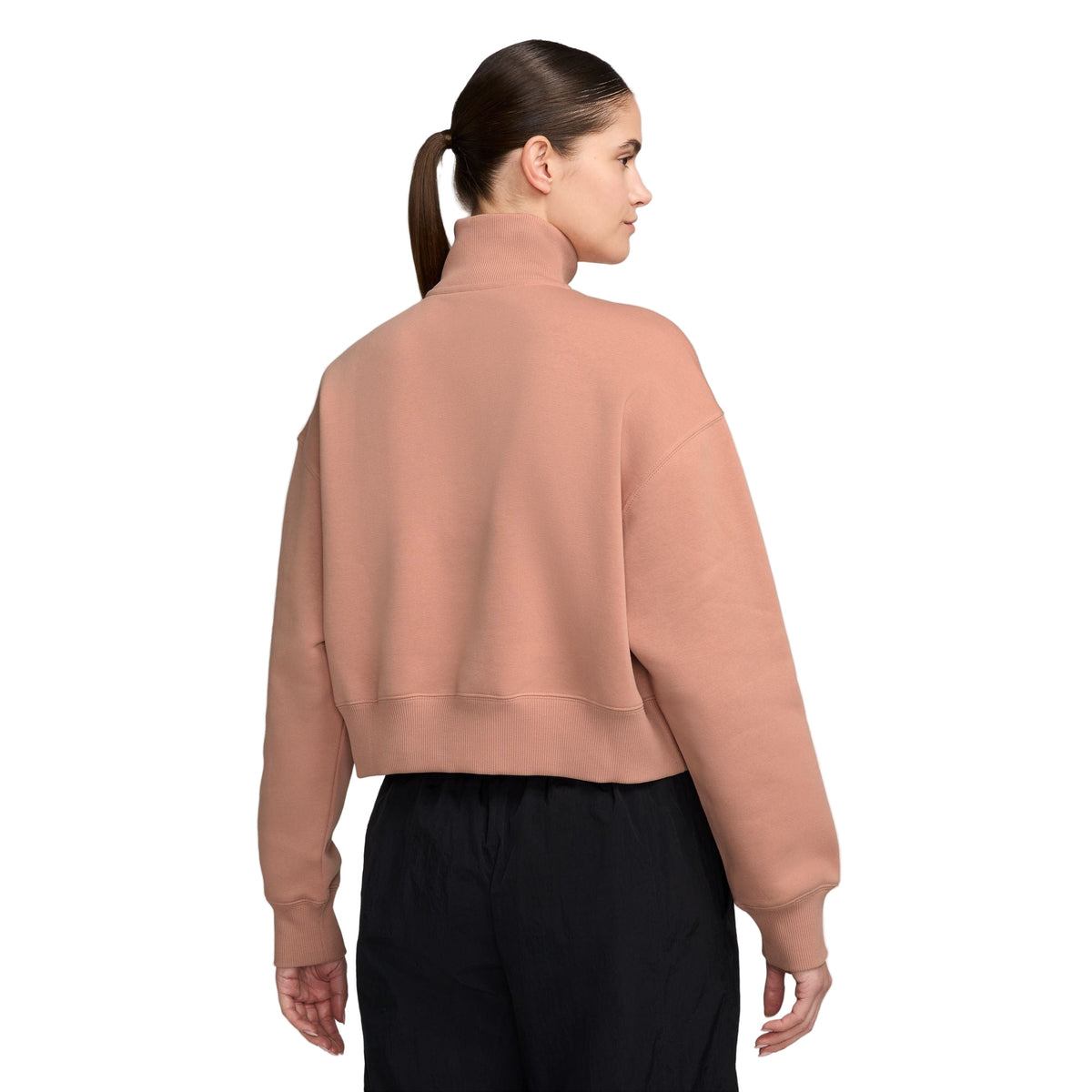 Nike Sportswear Phoenix 1/4-Zip Cropped Fleece Sweater - Womens