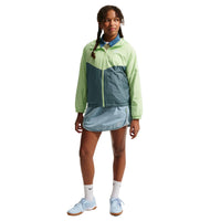 Nike Sportswear Windrunner Big Kids' Hooded Repel Jacket - Light Liquid Lime / Mineral Slate / White