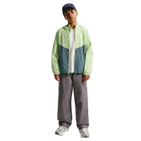 Nike Sportswear Windrunner Big Kids' Hooded Repel Jacket - Light Liquid Lime / Mineral Slate / White