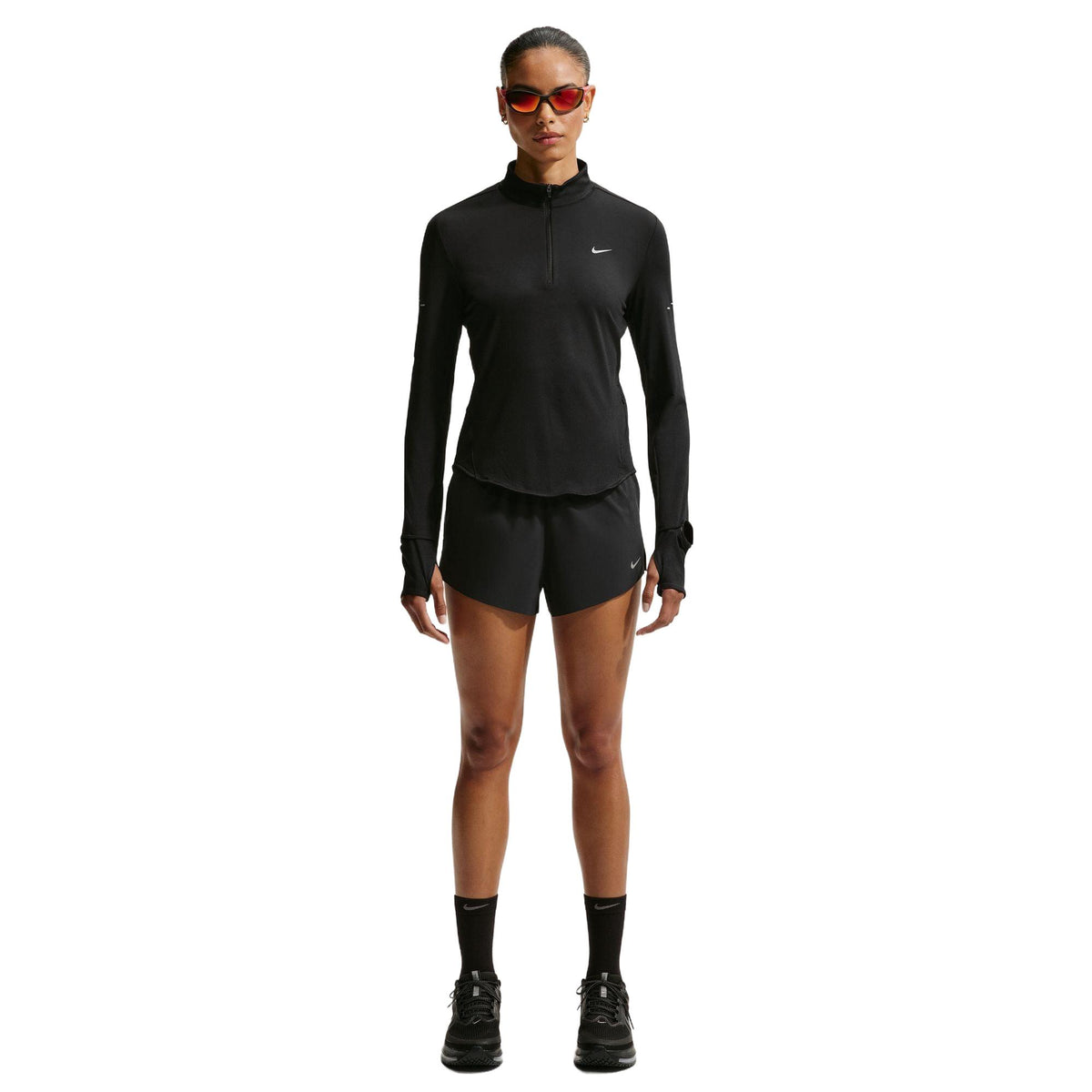 Nike Swift Women's Dri-FIT UV 1/4-Zip Running Top - Black