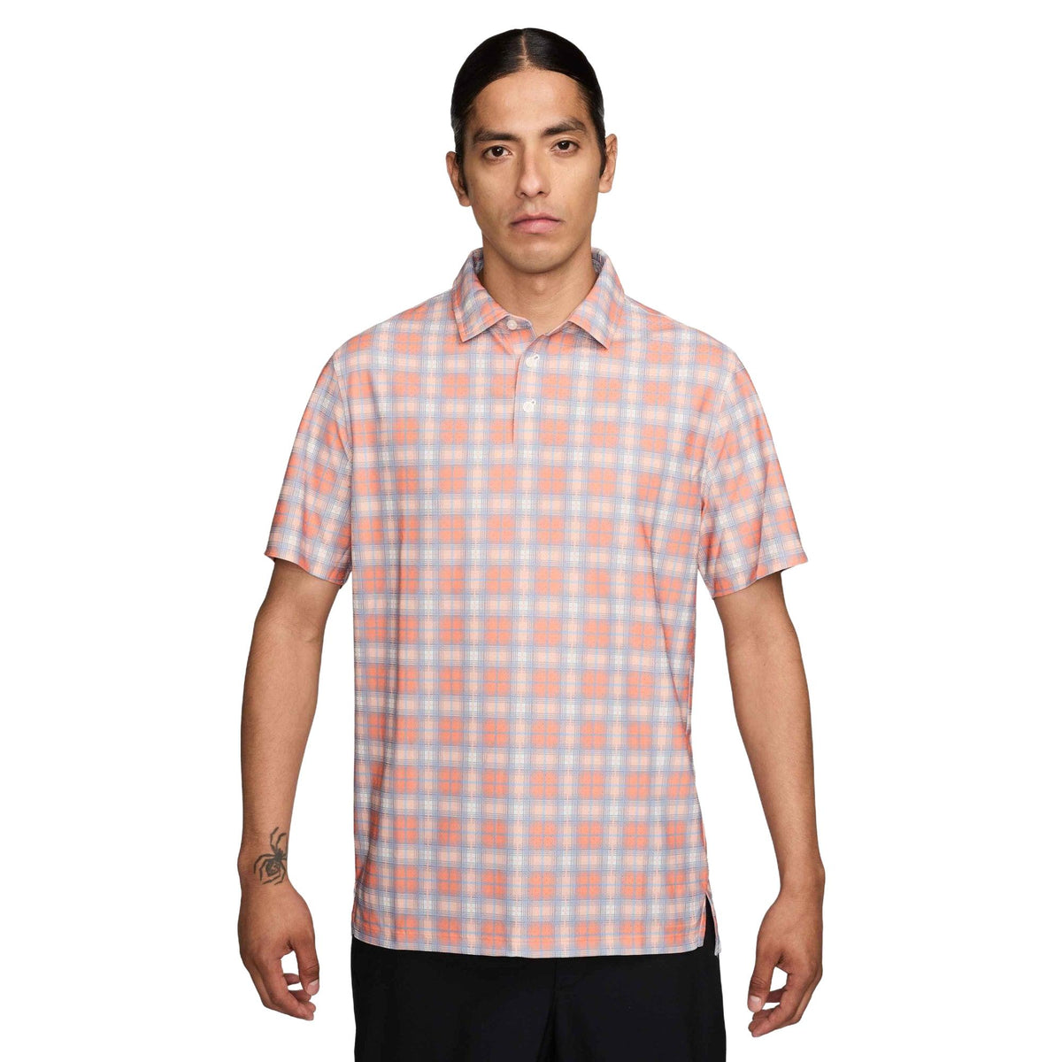 Nike Tailored Performance Tartan Men's Dri-FIT Golf Polo - Orange Frost