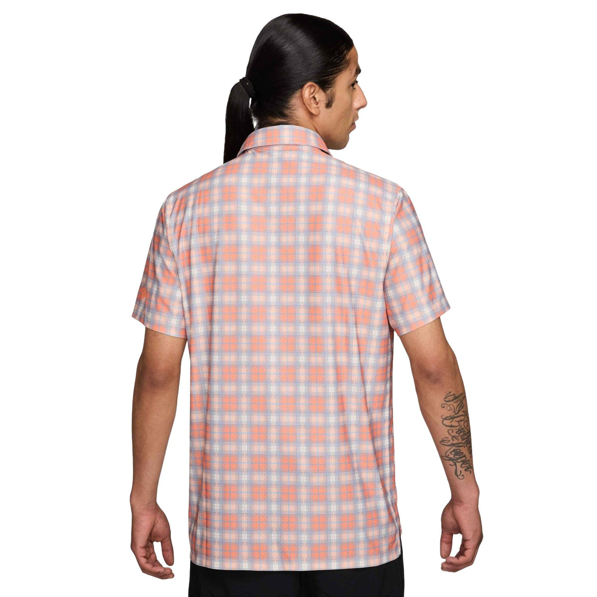 Nike Tailored Performance Tartan Men's Dri-FIT Golf Polo - Orange Frost