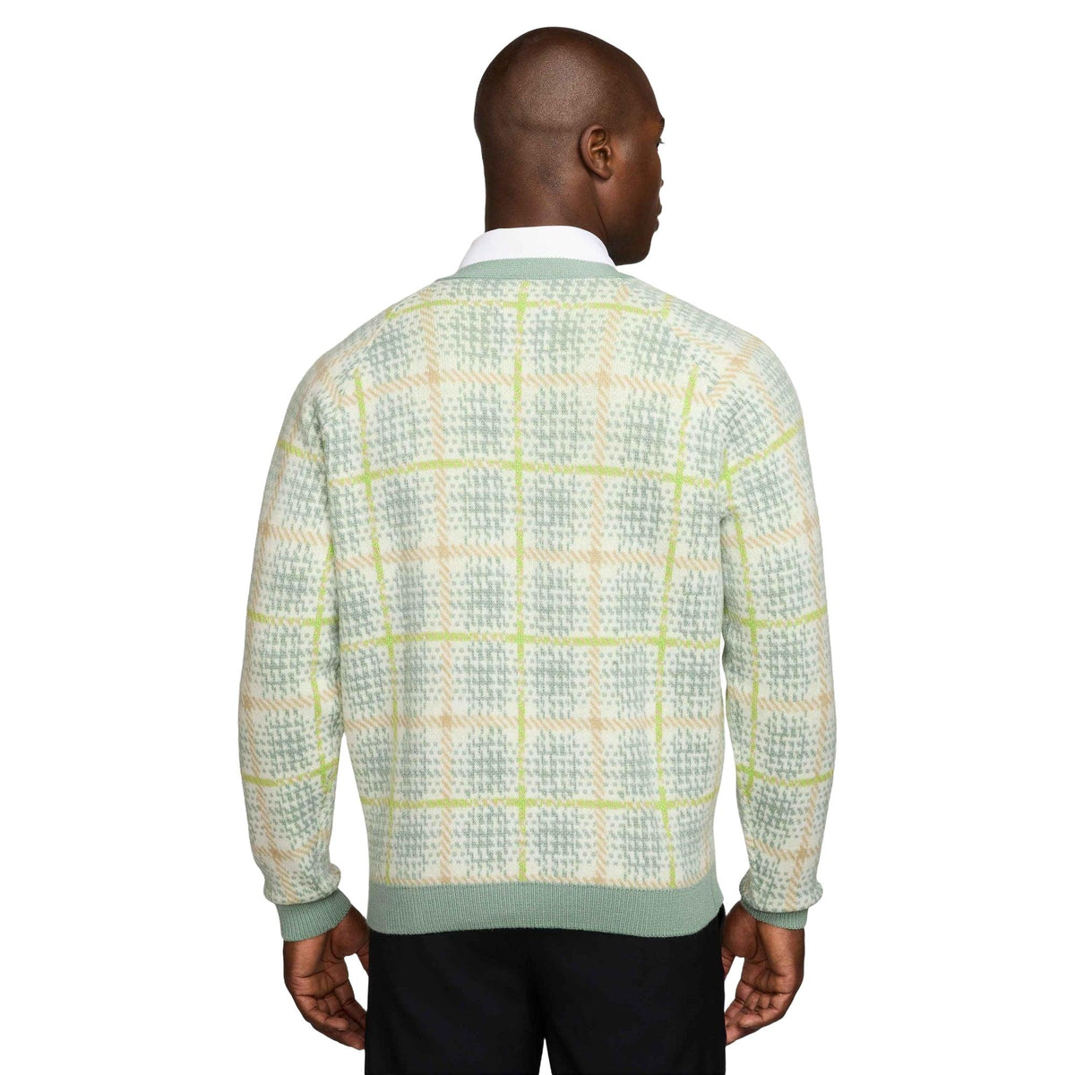 Nike Tartan Men's Loose Golf Cardigan - Steam