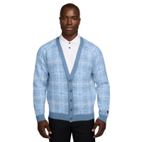 Nike Tartan Men's Loose Golf Cardigan - Work Blue