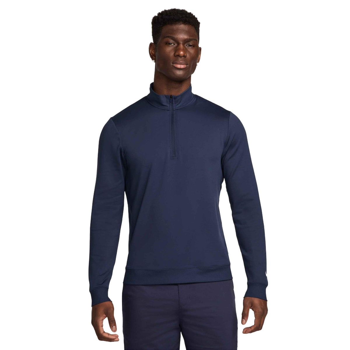 Nike Tour Men's 1/2-Zip Golf Top - Midnight Navy / White