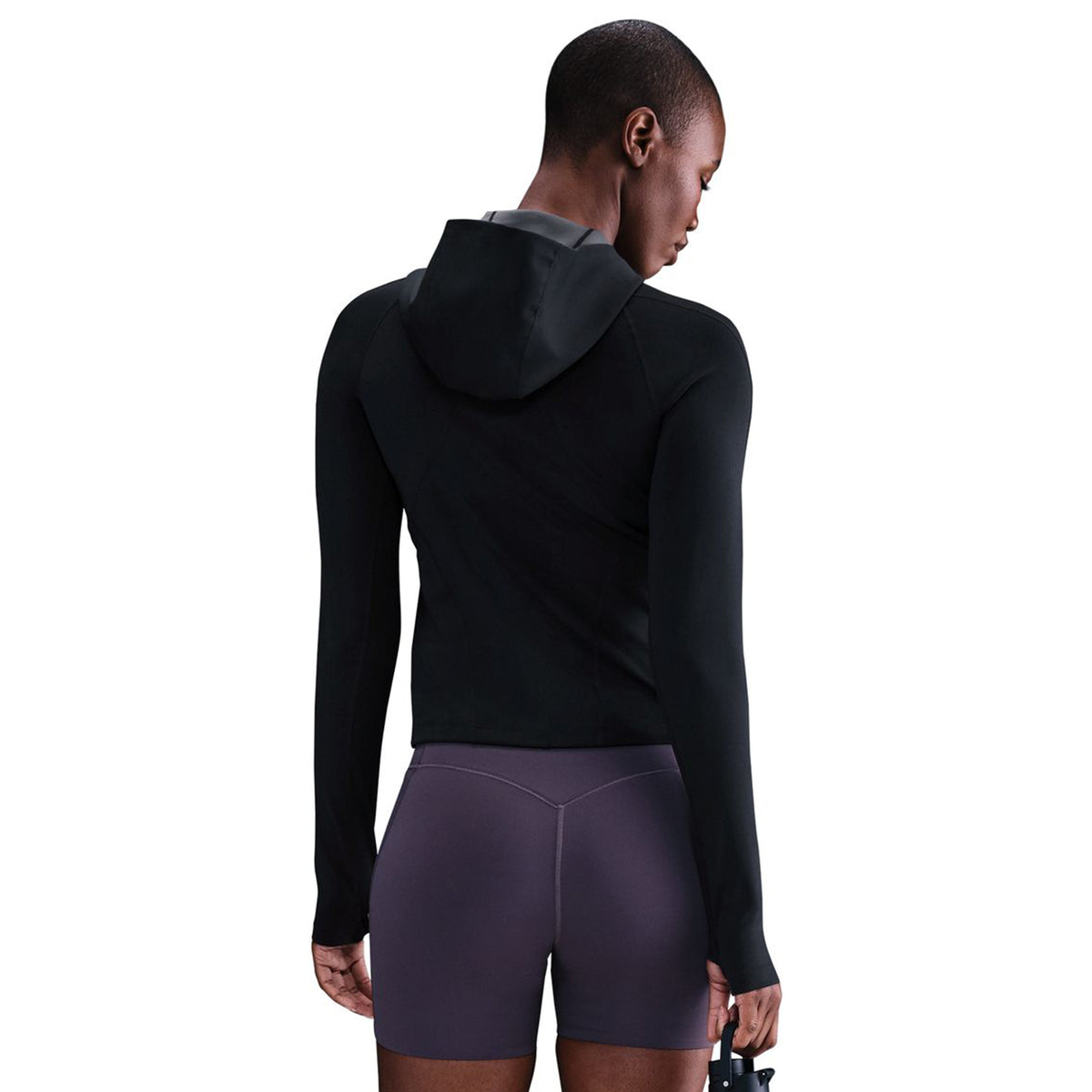 Nike Universa Women's Dri-FIT Slim Hooded Long-Sleeve Top - Black / Anthracite / Dark Smoke Grey