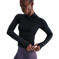 Nike Universa Women's Dri-FIT Slim Hooded Long-Sleeve Top - Black / Anthracite / Dark Smoke Grey
