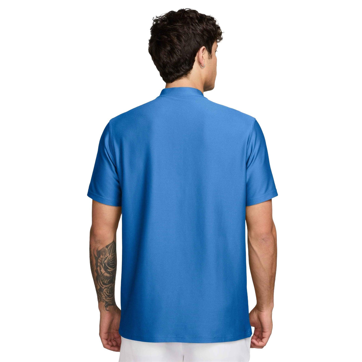 Nike Velocity Men's Dri-FIT Blade Collar Golf Polo - Pacific Blue / White