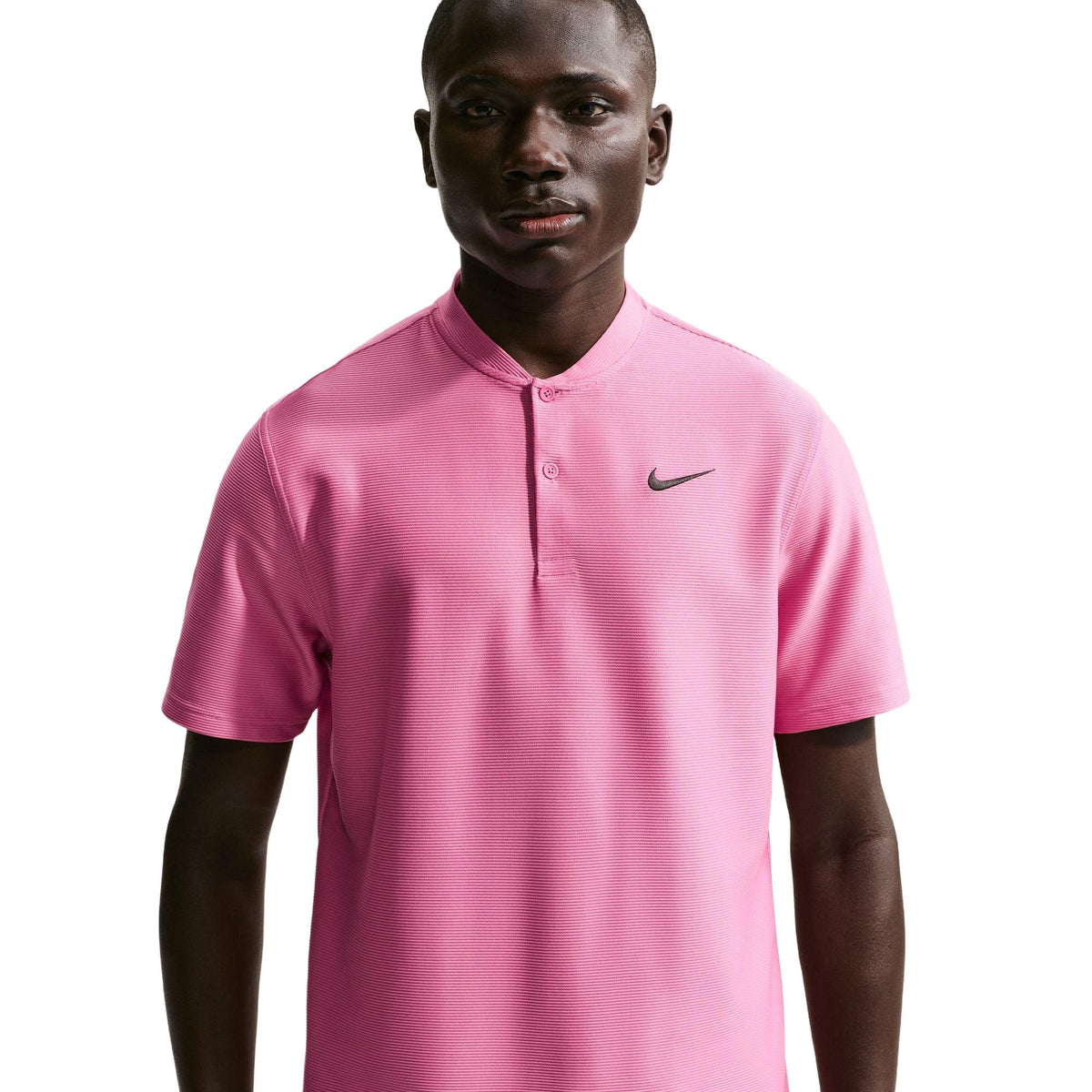 Nike Velocity Men's Dri-FIT Blade Collar Golf Polo - Peony / Black