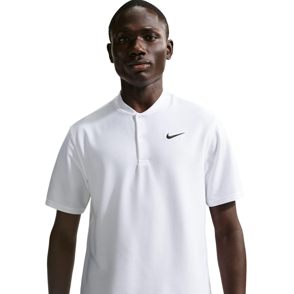 Nike Velocity Men's Dri-FIT Blade Collar Golf Polo - White / Black