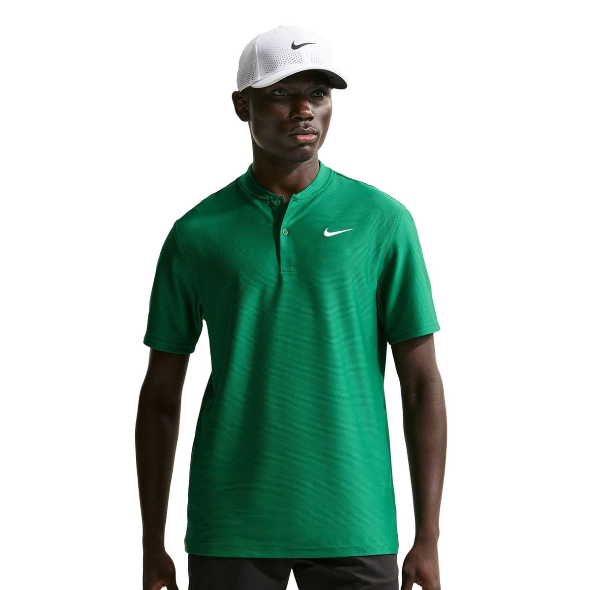Nike Velocity Men's Dri-FIT Blade Collar Golf Polo - Malachite / White