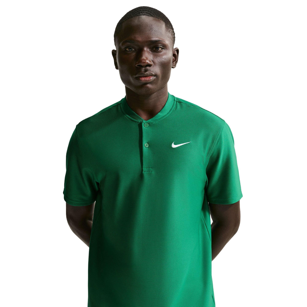 Nike Velocity Men's Dri-FIT Blade Collar Golf Polo - Malachite / White