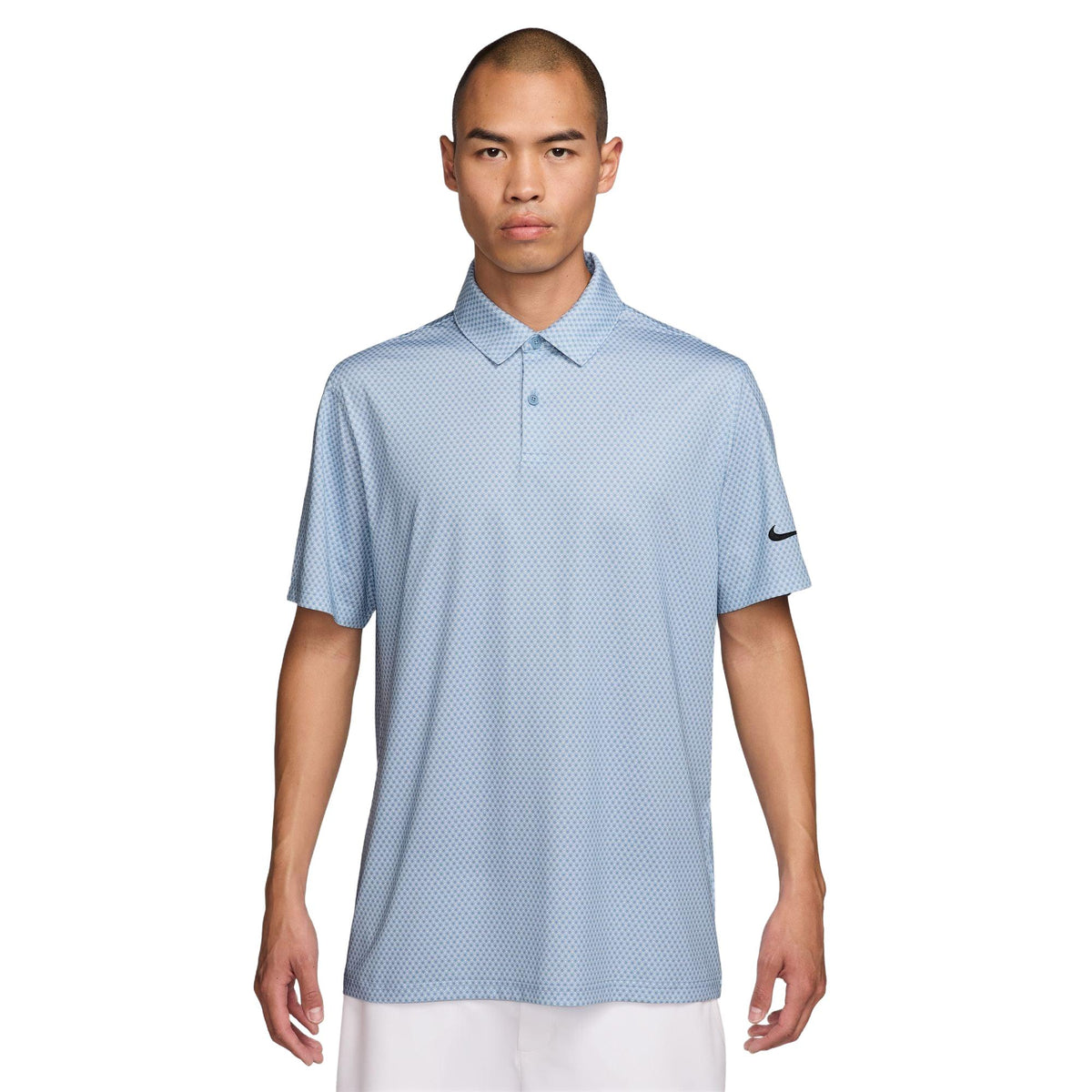 Nike Velocity Men's Dri-FIT Golf Polo - Floral - White / Work Blue / Black