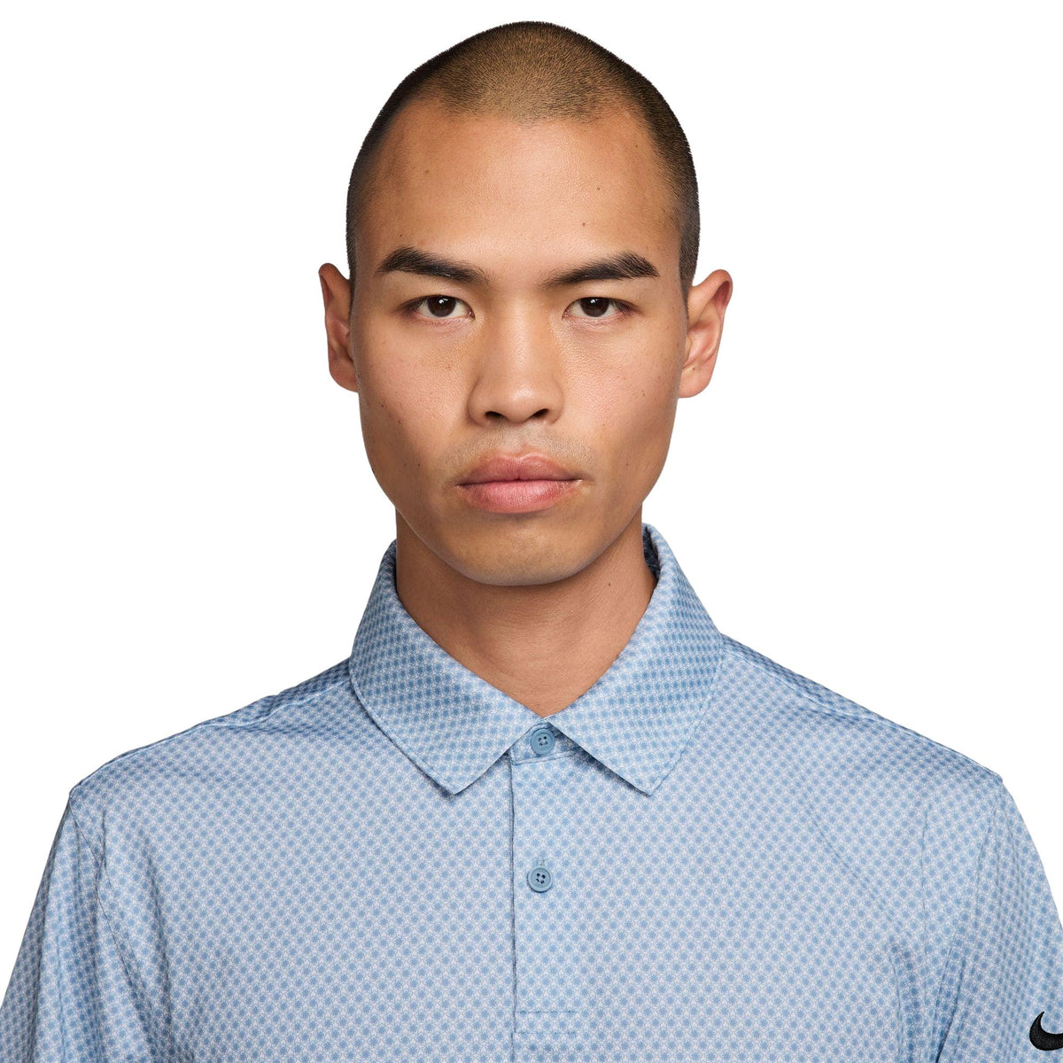 Nike Velocity Men's Dri-FIT Golf Polo - Floral - White / Work Blue / Black
