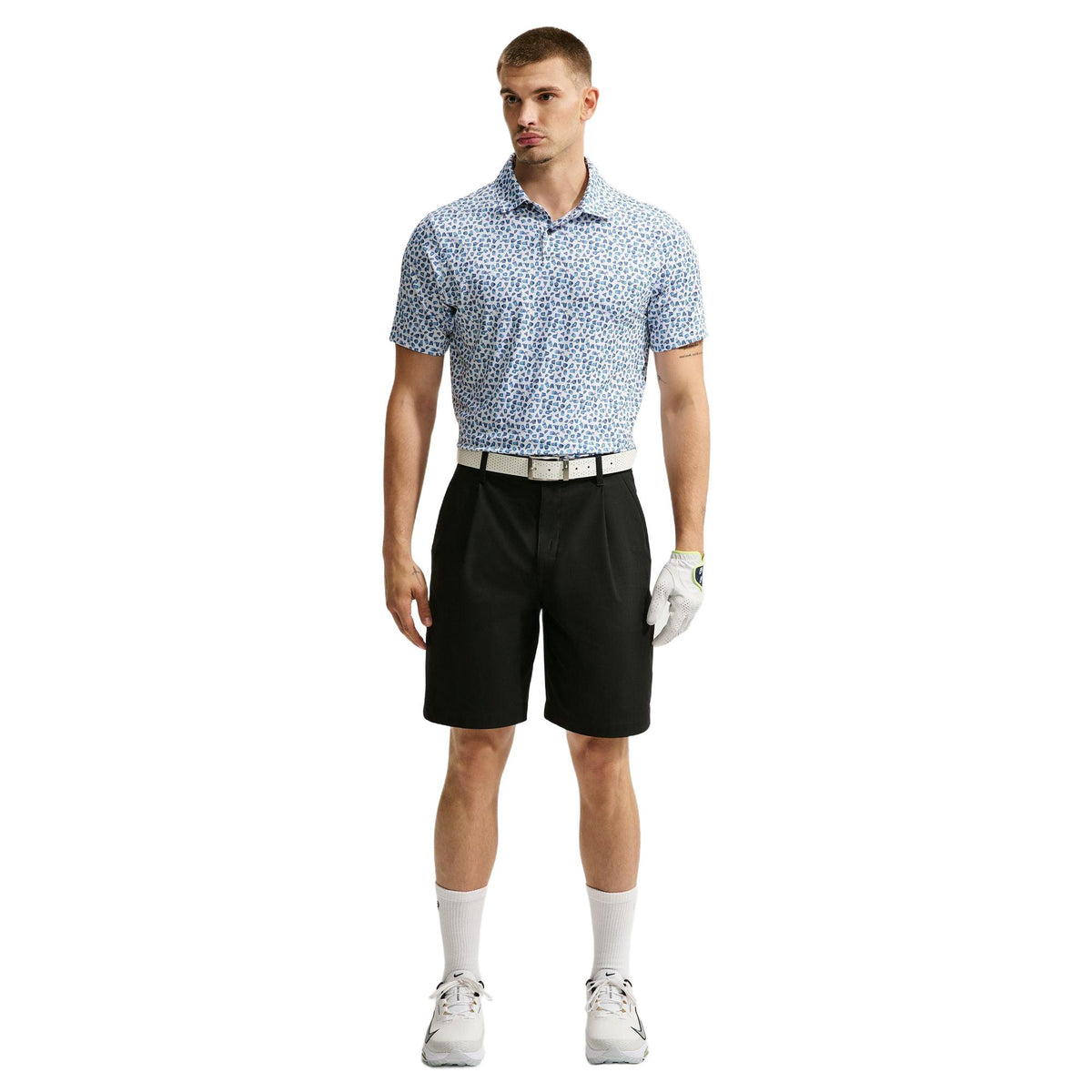 Nike Velocity Men's Dri-FIT Micro-Print Golf Polo - College Navy / college Navy / white