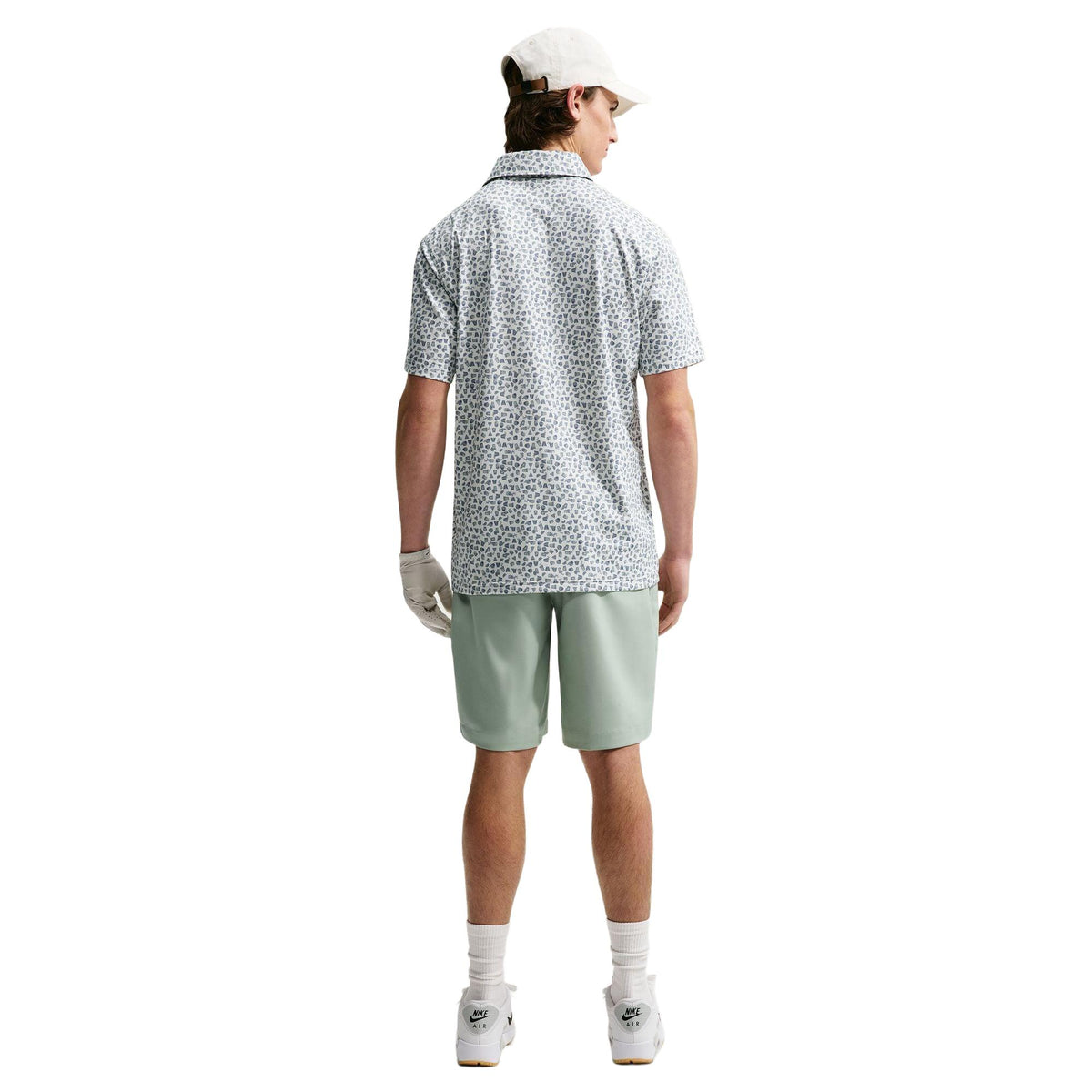 Nike Velocity Men's Dri-FIT Micro-Print Golf Polo - Spruce Aura / Diffused Blue / White