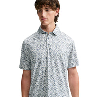Nike Velocity Men's Dri-FIT Micro-Print Golf Polo - Spruce Aura / Diffused Blue / White