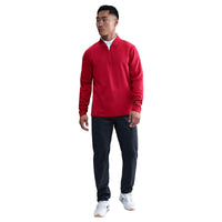 Nike Velocity Men's Therma-FIT 1/2-Zip Golf Top - Gym Red / Black