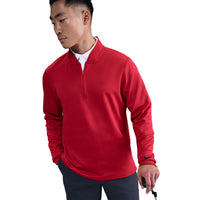 Nike Velocity Men's Therma-FIT 1/2-Zip Golf Top - Gym Red / Black