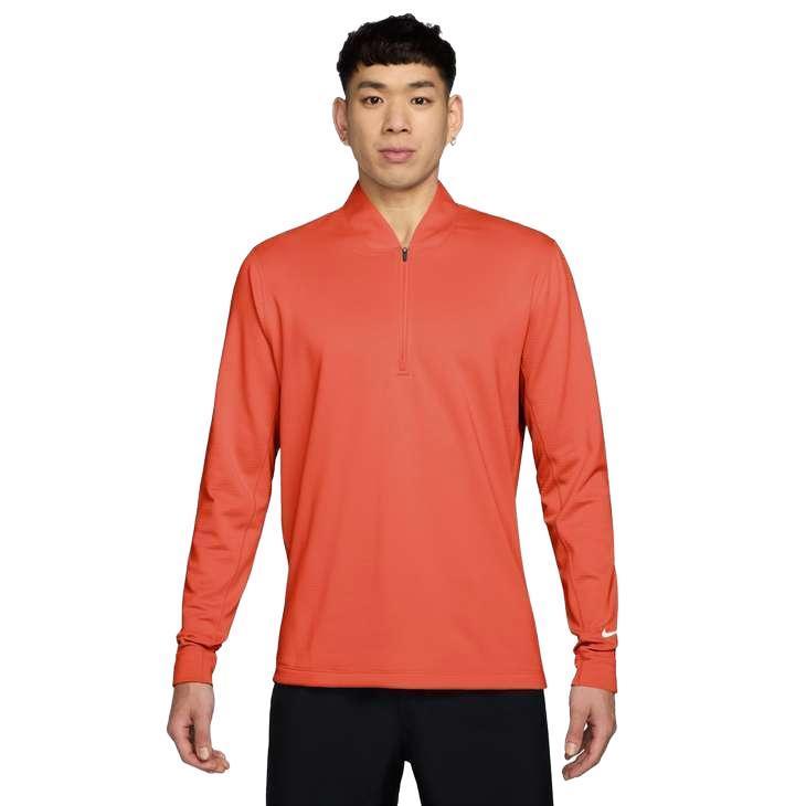Nike Velocity Men's Therma-FIT 1/2-Zip Golf Top - Turf Orange / White