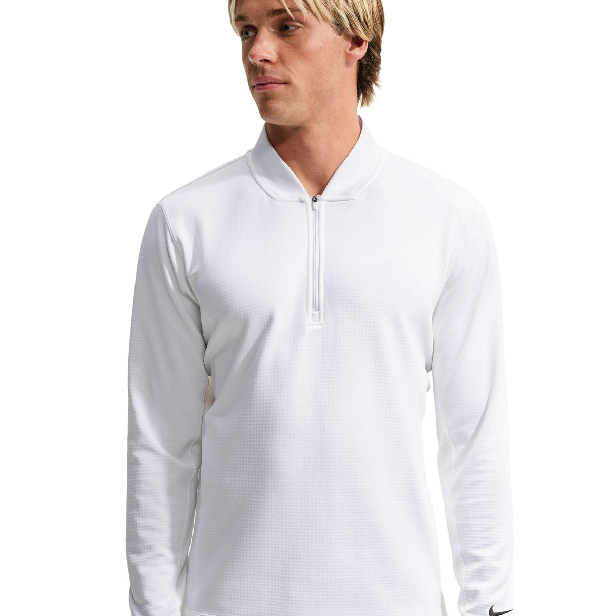 Nike Velocity Men's Therma-FIT 1/2-Zip Golf Top - White / Black