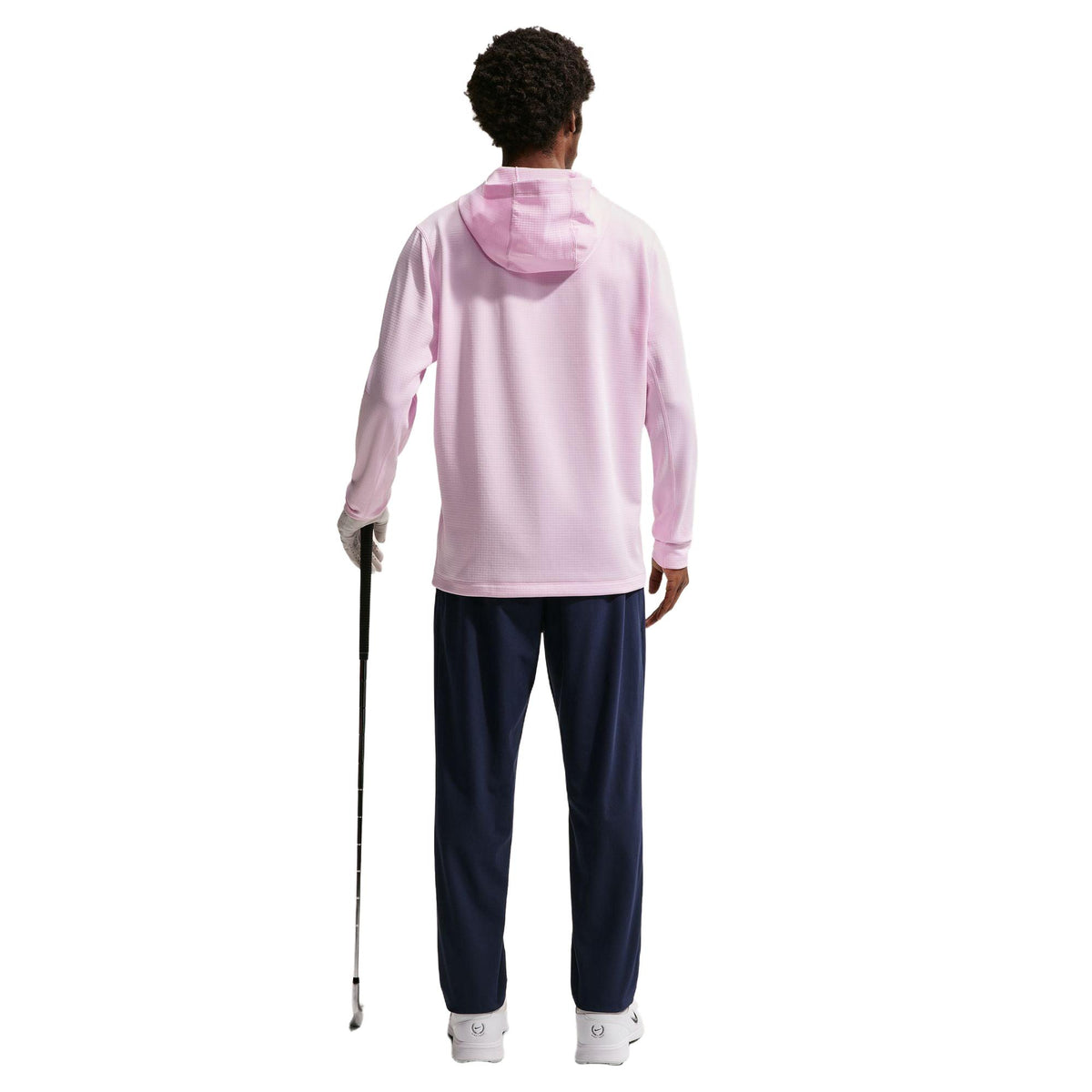 Nike Velocity Men's Therma-FIT Golf Hoodie - Pink Foam / Black