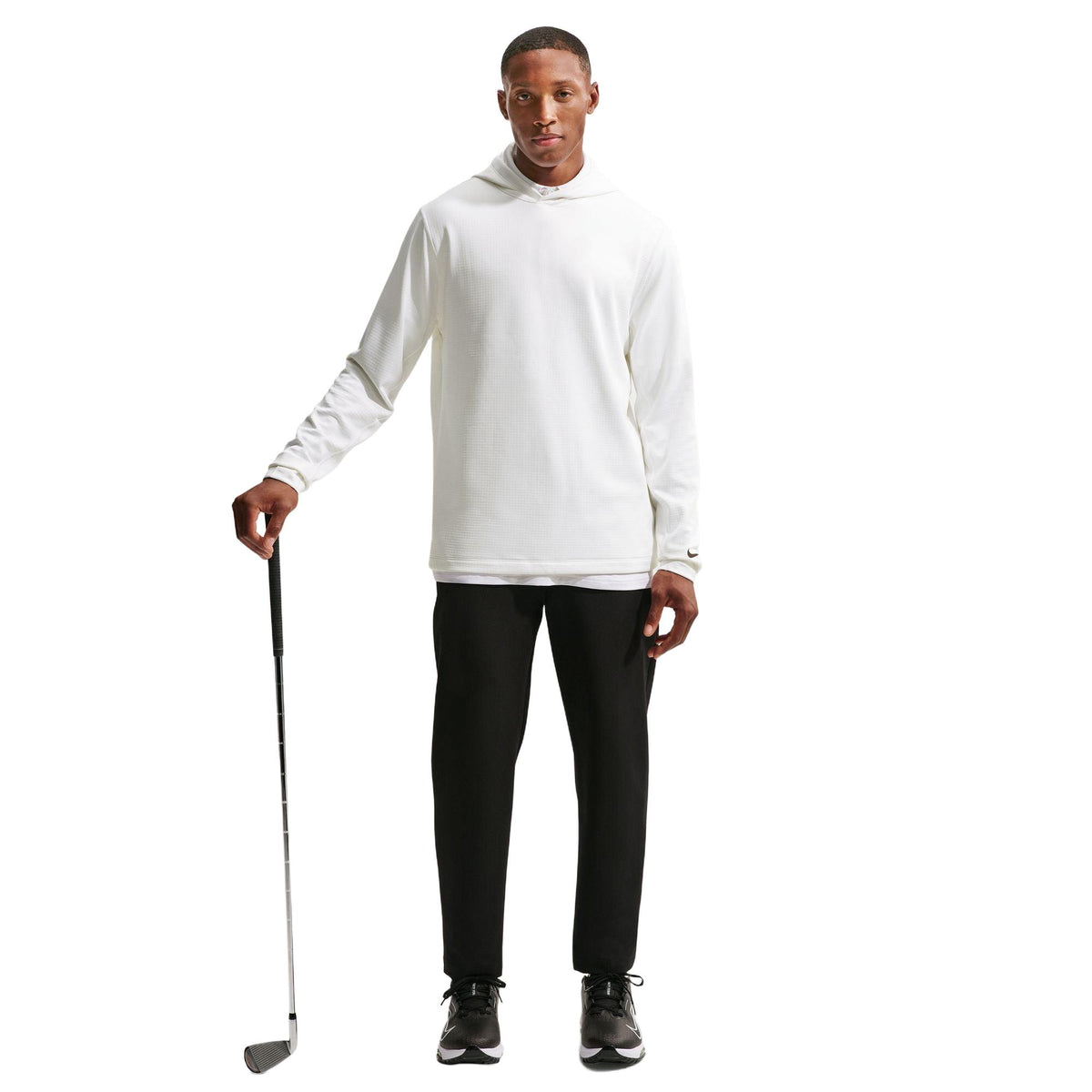 Nike Velocity Men's Therma-FIT Golf Hoodie - White / Black