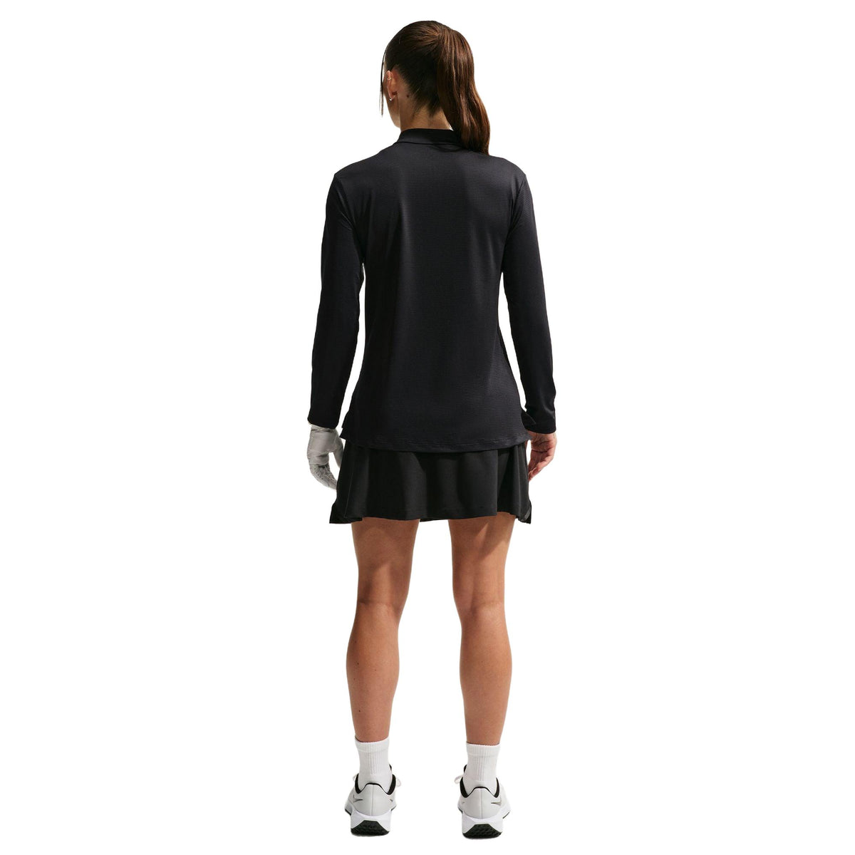 Nike Victory Women's Dri-FIT 1/4-Zip Golf Top - Black / White