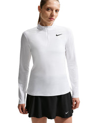 Nike Victory Women's Dri-FIT 1/4-Zip Golf Top - White / Black