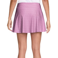 Nike Victory Women's Dri-FIT Flouncy Printed 15" Golf Skirt - Lt Magenta / white