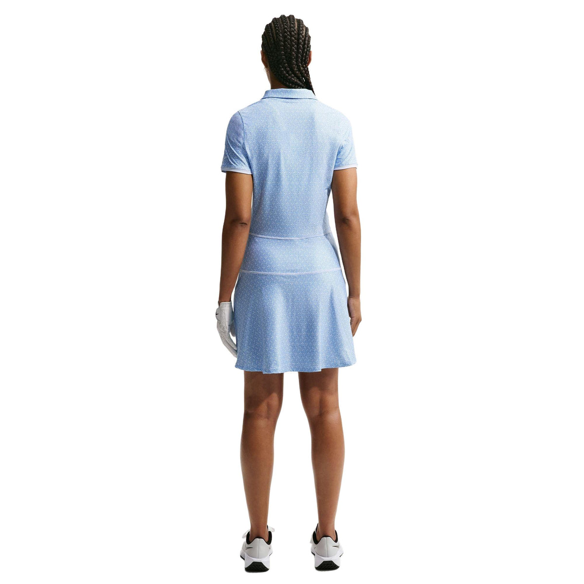Nike Victory Women's Dri-FIT Printed Golf Polo Dress - Hydrogen Blue / white