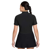 Nike Victory Women's Dri-FIT Short-Sleeve Cropped Golf Polo - Black / White