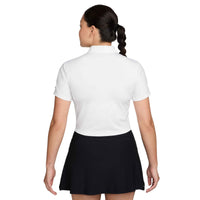 Nike Victory Women's Dri-FIT Short-Sleeve Cropped Golf Polo - White / Black