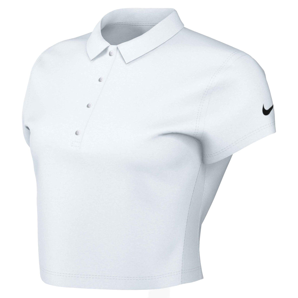 Nike Victory Women's Dri-FIT Short-Sleeve Cropped Golf Polo - White / Black