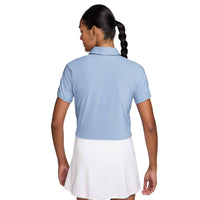 Nike Victory Women's Dri-FIT Short-Sleeve Cropped Golf Polo - Hydrogen Blue / White