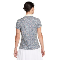 Nike Women's Dri-FIT UV Floral Short-Sleeve Golf Polo - Sail / black