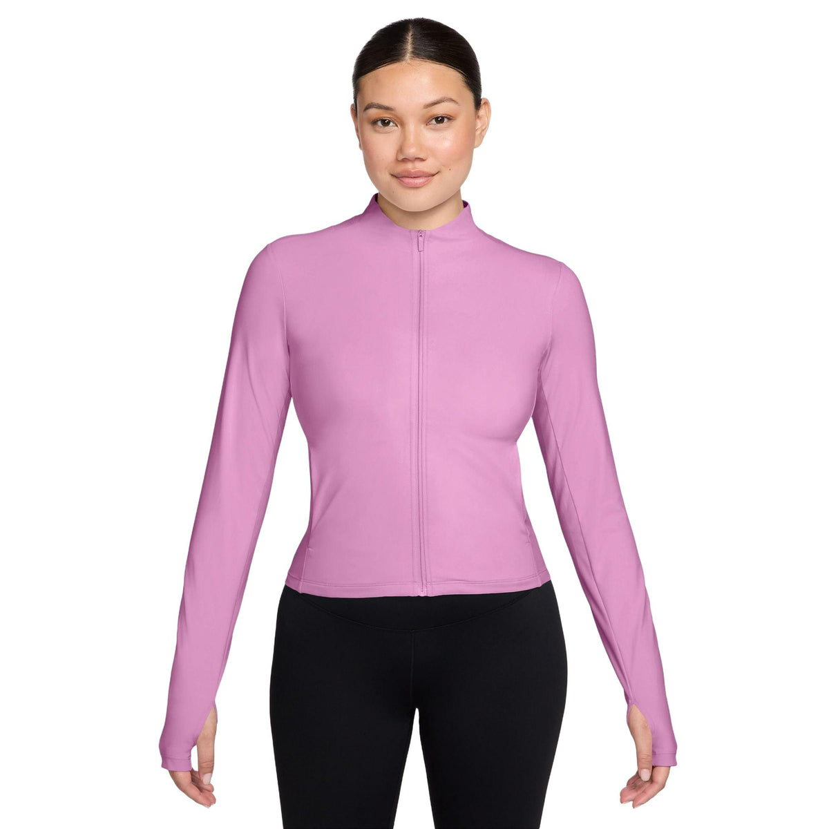 Nike Zenvy Women's Dri-FIT Full-Zip Jacket - Light Magenta / White